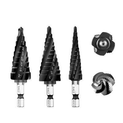 SALI pog'onali matkap uchlari rangli to'plam 1/4"-3/4", 1/8"-1/2",3/16"-7/8"