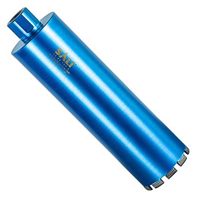 SALI ho'l olmosli matkap uchlari 4-1/2"/116 mm diametrli yadroli matkap uchi, 15"/380 mm burg'ulash chuqurligi beton yadroli matkap uchi, 1-1/4-7" tishli yadro biti Turbo lazer- Armatura, g'isht, blok, tosh, tosh bilan ishlov berilgan beton uchun payvandlangan segmentlar